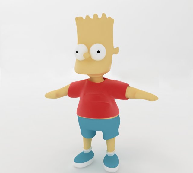 bart simpson 3D 모델 .c4d .max .obj .3ds .fbx .stl .blend 