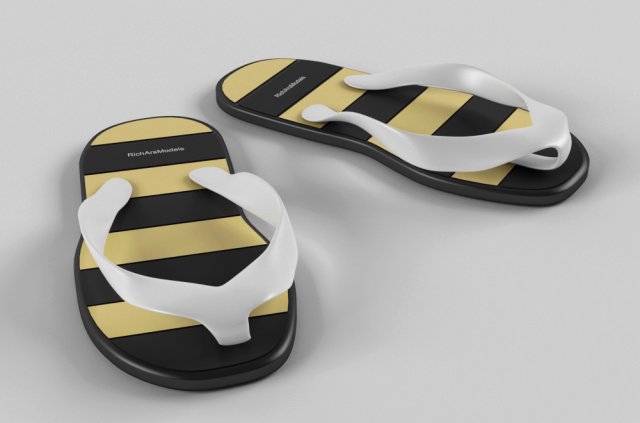 thong sandals Modello 3D .c4d .max .obj .3ds .fbx .stl .blend 