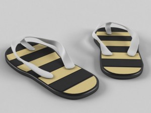 thong sandals Modello 3D