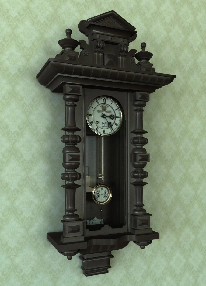 zegar ścienny le roi a paris Model 3D .c4d .max .obj .3ds .fbx .stl .blend 