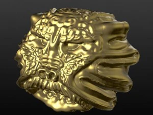 ethnic monkey head 3D Model