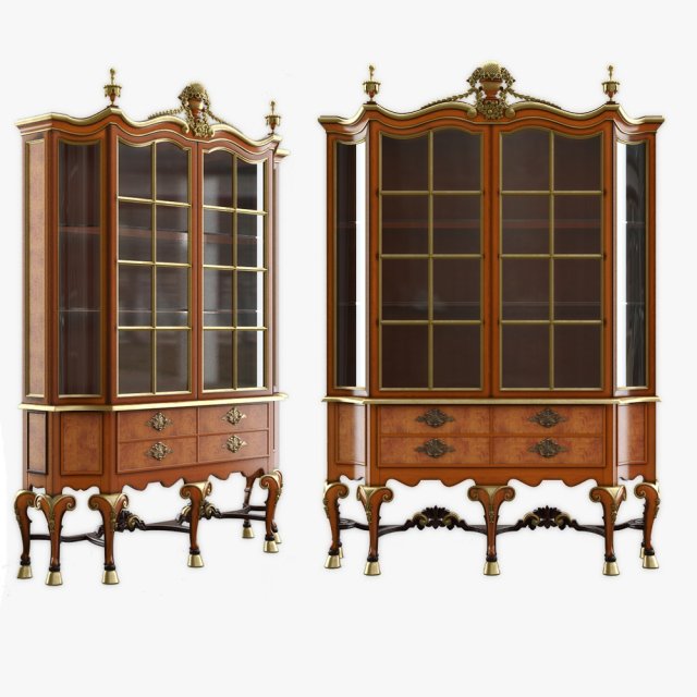 cabinet of queen anne style Modèle 3D .c4d .max .obj .3ds .fbx .stl .blend 