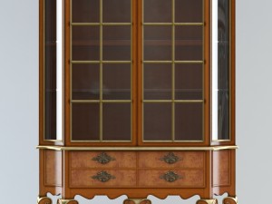 cabinet of queen anne style Modèle 3D