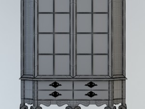 cabinet of queen anne style Modèle 3D