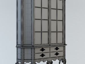 cabinet of queen anne style Modèle 3D