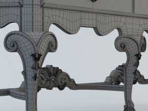 cabinet of queen anne style Modèle 3D