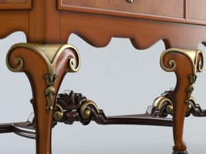cabinet of queen anne style Modèle 3D
