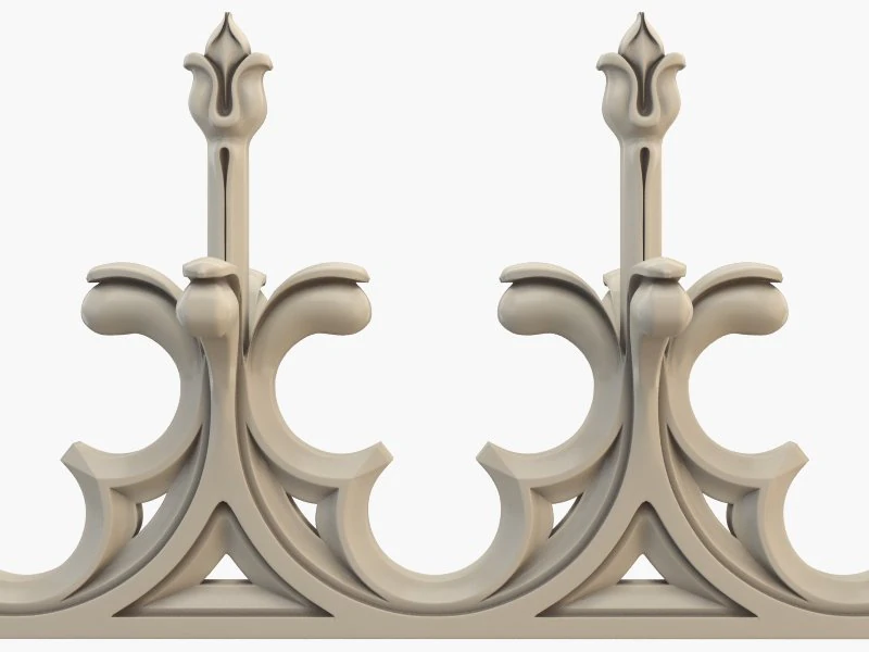 gothic fence cnc 3D Model .c4d .max .obj .3ds .fbx .stl .blend 