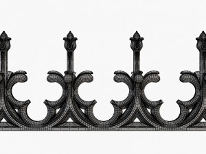 gothic fence cnc Model 3D