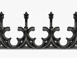 gothic fence cnc 3D Model