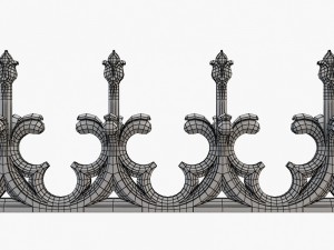 gothic fence cnc Model 3D