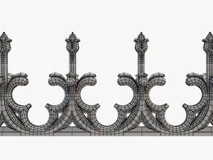 gothic fence cnc 3D Model