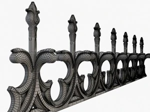 gothic fence cnc 3D Model