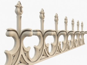 gothic fence cnc Model 3D