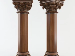 coluna g&oacute;tica cnc Modelo 3D