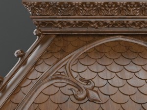 gothic fireplace cnc 3D मॉडल