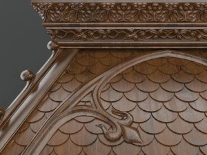gothic fireplace cnc 3D Model