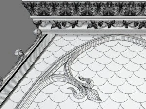 gothic fireplace cnc 3D Model