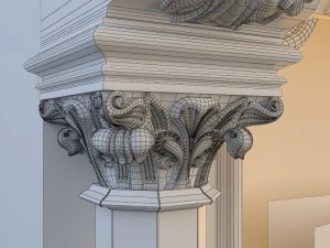 gothic fireplace cnc 3D Model
