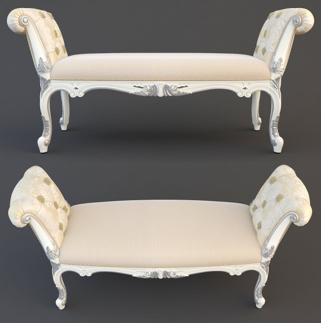 classical banquette 3D 模型 .c4d .max .obj .3ds .fbx .stl .blend 