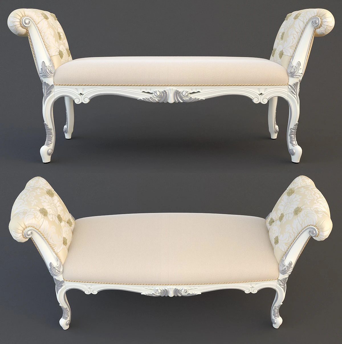 classical banquette 3D Model .c4d .max .obj .3ds .fbx .stl .blend 