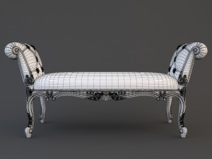 classical banquette 3D 模型