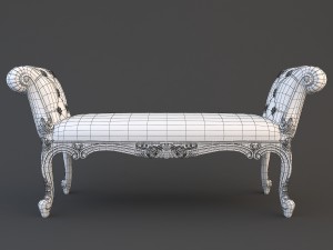 classical banquette 3D 模型
