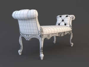 classical banquette 3D 模型