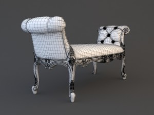 classical banquette 3D 模型