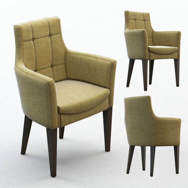 nina armchair 3D 模型 .c4d .max .obj .3ds .fbx .stl .blend