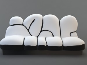 sofa graffiti Model 3D