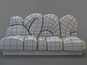 sofa graffiti 3D Model