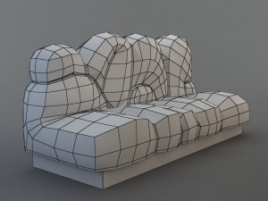 sofa graffiti 3D मॉडल