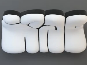 sofa graffiti 3D Model
