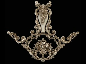 漩涡花饰 3D 模型