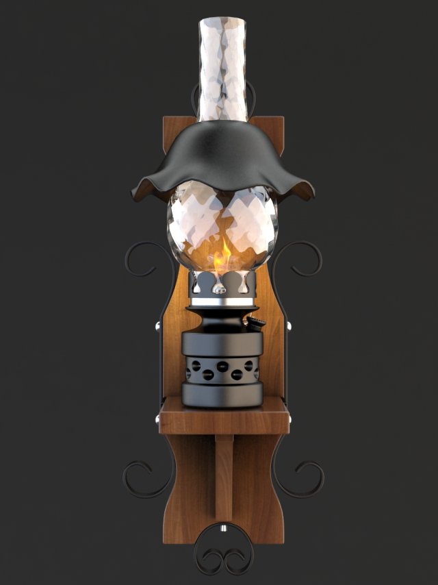 kerosene lamp Modello 3D .c4d .max .obj .3ds .fbx .stl .blend 