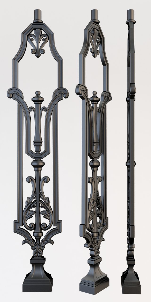 iron baluster Modelo de Impressão 3D .c4d .max .obj .3ds .fbx .stl .blend 