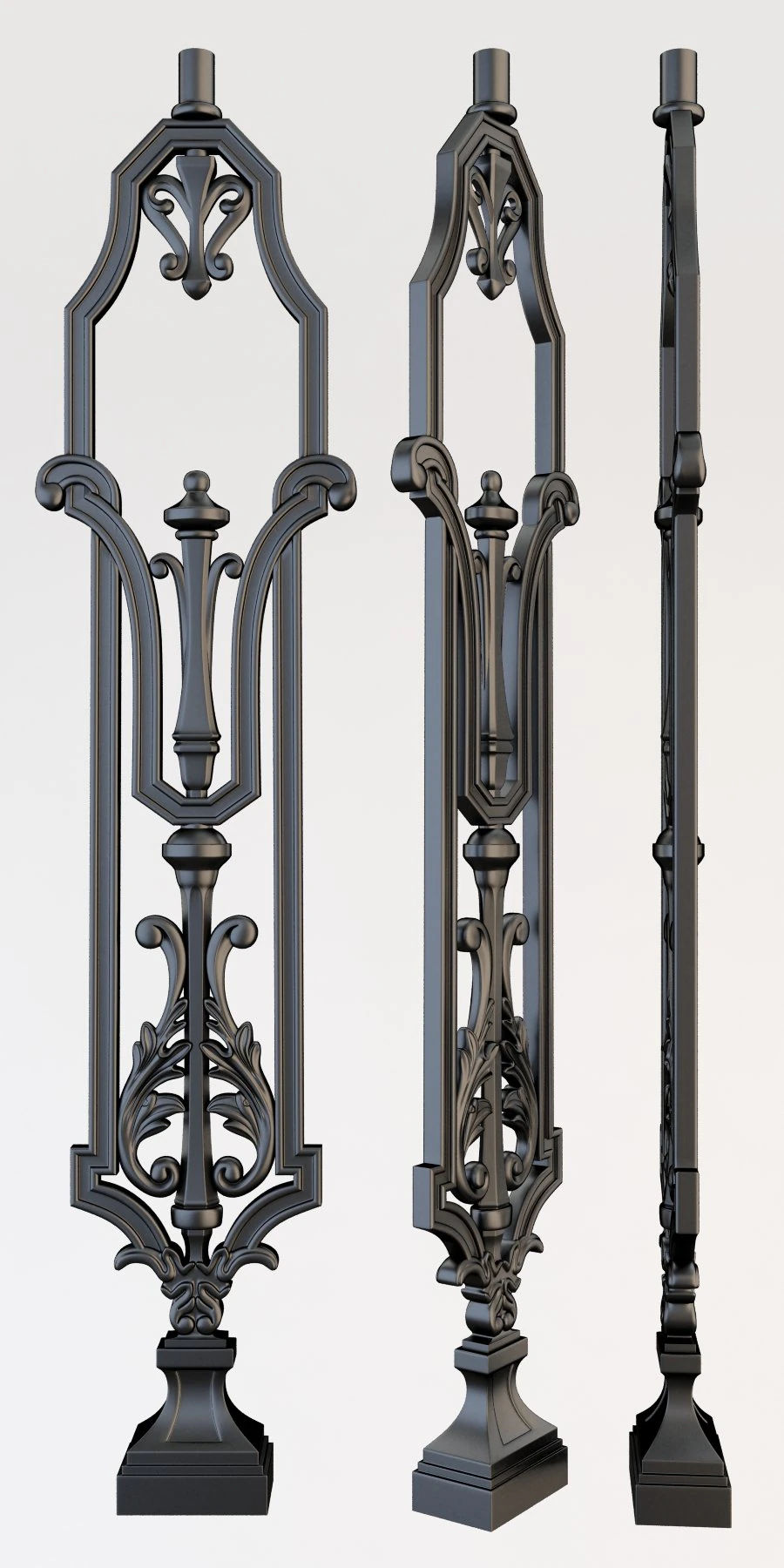 iron baluster 3D Print Model .c4d .max .obj .3ds .fbx .stl .blend