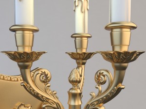winged victory bronze wall sconce 3D मॉडल