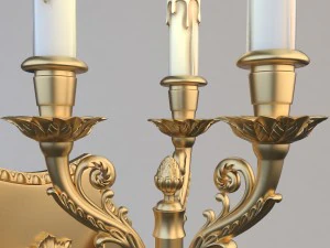 winged victory bronze wall sconce 3D Model