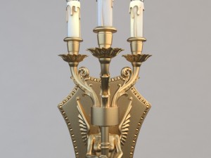 winged victory bronze wall sconce 3D मॉडल