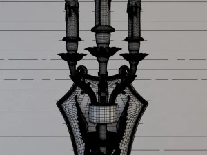 winged victory bronze wall sconce 3D Model