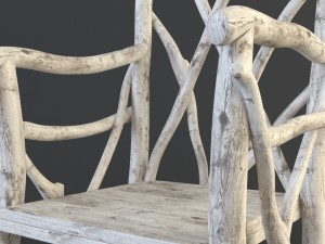 tale old chair 3D मॉडल