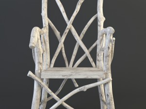 tale old chair 3D मॉडल