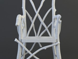 tale old chair 3D मॉडल