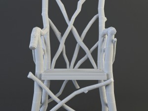 tale old chair 3D मॉडल