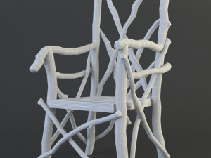 tale old chair 3D मॉडल