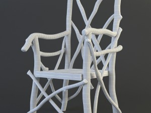 tale old chair 3D मॉडल