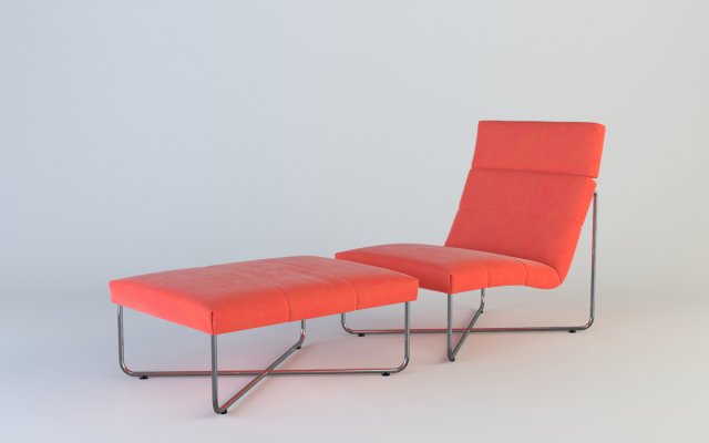 lounger 3D Model .c4d .max .obj .3ds .fbx .stl .blend 