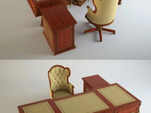 boss table with stand 3D Model